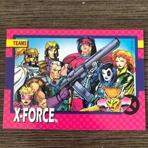 Vintage X-Men 1992 trading card: Teams: X-Force #74